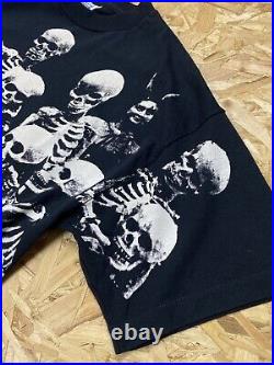 Vintage 94 95 Rolling Stones All Over Print World Tour Black Skull T Shirt XL