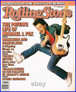 Vintage March 12, 1987 Rolling Stone Magazine'Michael J Fox' Issue 495