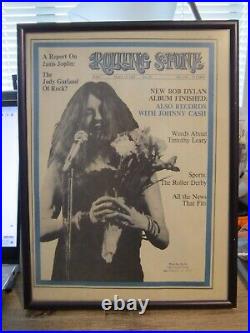 Vintage Rolling Stone Magazine #29 March 15, 1969 Janis Joplin Framed