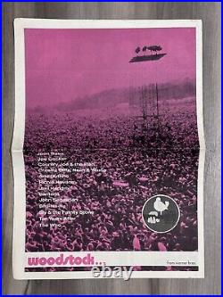 Vintage Rolling Stone Magazine Advertising Supp. For Woodstock Movie with POSTER