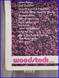 Vintage Rolling Stone Magazine Advertising Supp. For Woodstock Movie with POSTER