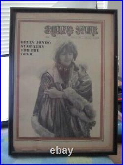 Vintage Rolling Stone Magazine Framed Brian Jones #39 1969
