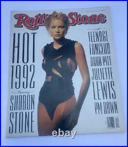 Vintage Rolling Stone Magazine Sharon Stone Brad Pitt May 14 1992 Issue 630