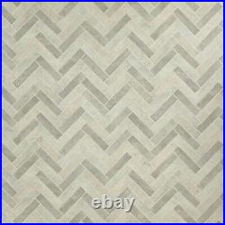 Vinyl Flooring Roll Stone Tiles Herringbone Effect Retro Foam Sheet Cheap Lino