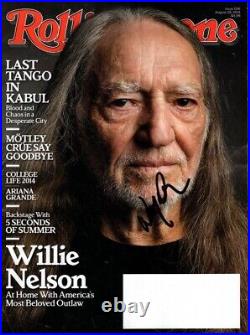 Willie Nelson signed autographed Rolling Stone magazine Todd Mueller COA