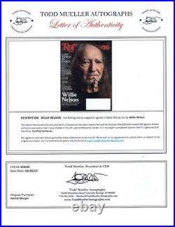 Willie Nelson signed autographed Rolling Stone magazine Todd Mueller COA