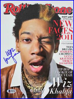 Wiz Khalifa Authentic Signed March 2011 Rolling Stone Magazine BAS #H13325