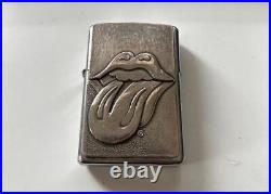 Zippo The Rolling Stones Silver Chrome Lighter Used